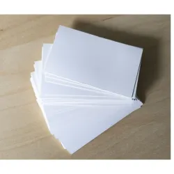 500 Étiquettes neutres - carton plastifié blanc - Ht 55 x lg 90