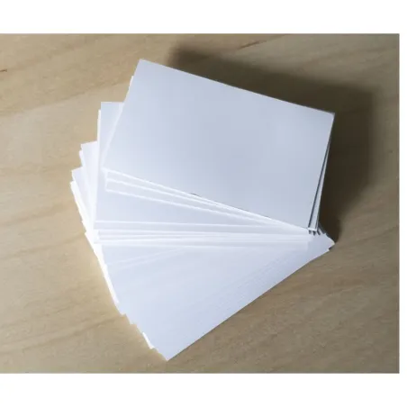 500 Étiquettes neutres - carton plastifié blanc - Ht 55 x lg 90