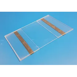 5 Supports plexi format A4 - vertical mural - magnétique