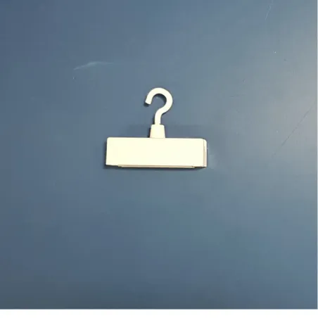 10 aimants rectangles avec crochet - Blanc - Force 6 kg