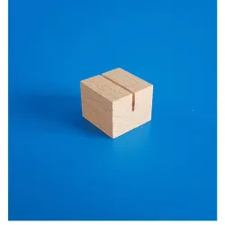 10 Socles bois "cube" à une rainure droite