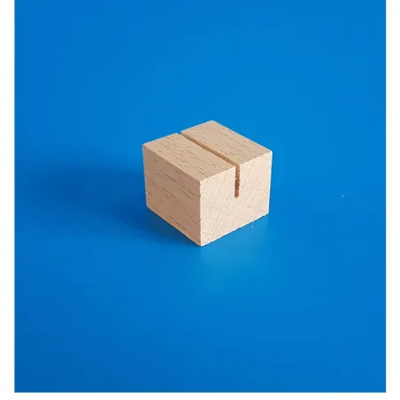 10 Socles bois "cube" à une rainure droite