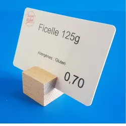 10 Socles bois "cube" à une rainure inclinée