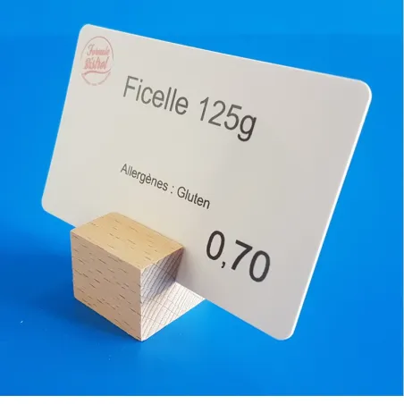 10 Socles bois "cube" à une rainure inclinée