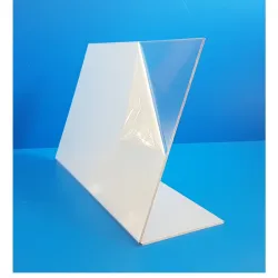 Protecteur survitrine plexi - pare-haleine - base 200 x Ht 400
