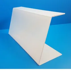 Protecteur survitrine plexi - base 200 x Ht 300 x retour 100 mm