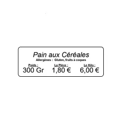 Cartes PVC Blanc brillant longues 50 x 150 mm - Pour Edikio