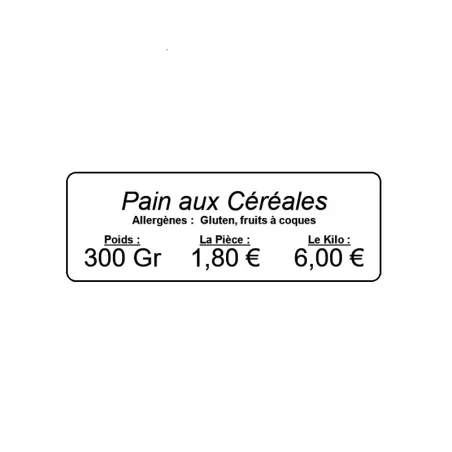 Cartes PVC Blanc brillant longues 50 x 150 mm - Pour Edikio