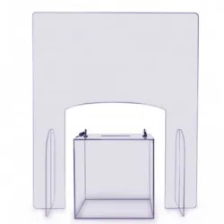 Protection plexi pour urne de bureau de vote - H1200xL1000mm