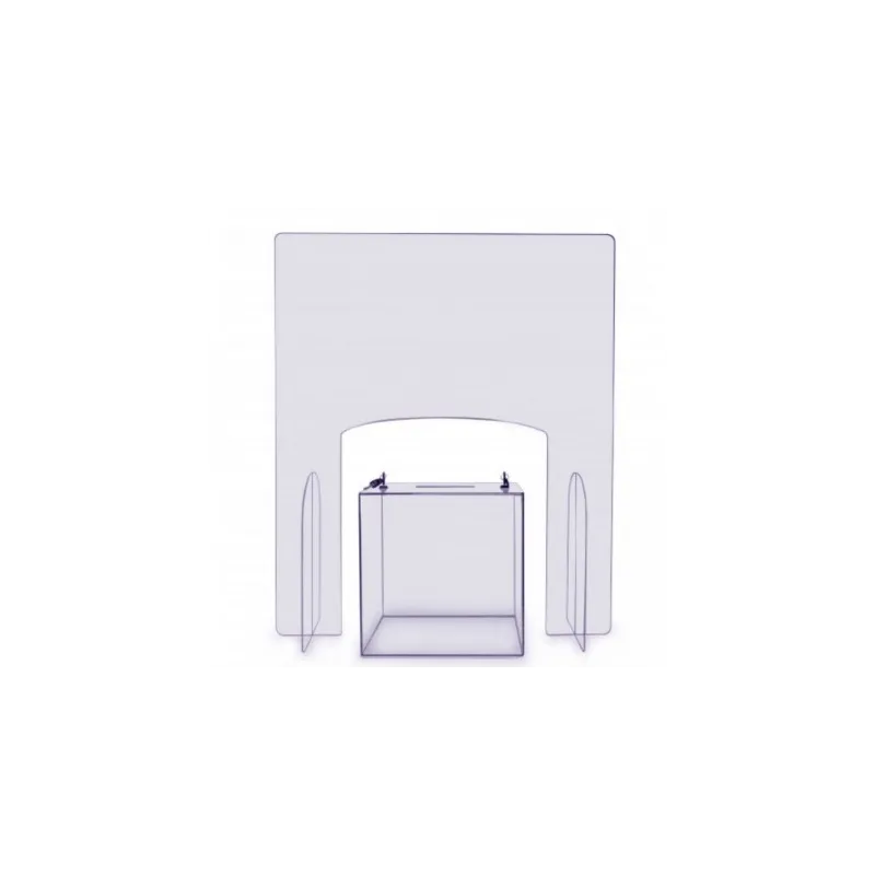 Protection plexi pour urne de bureau de vote - H1200xL1000mm