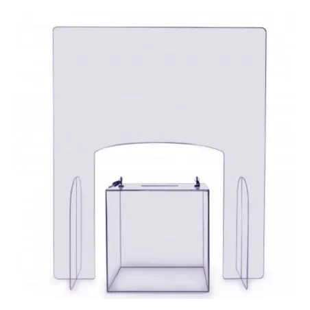 Protection plexi pour urne de bureau de vote - H1200xL1000mm