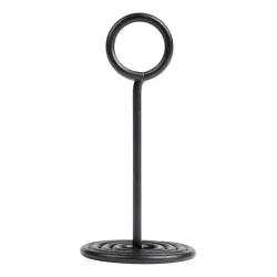 10 Socles à pince anneau métal noir - ht 105 mm