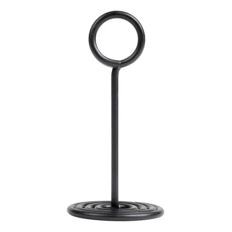 10 Socles à pince anneau métal noir - ht 105 mm