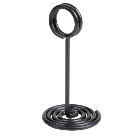10 Socles à pince anneau métal noir - ht 105 mm