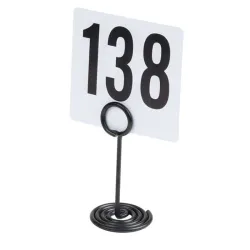 10 Socles à pince anneau métal noir - ht 105 mm