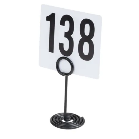 10 Socles à pince anneau métal noir - ht 105 mm