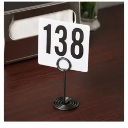 10 Socles à pince anneau métal noir - ht 105 mm