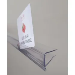 Profil monobloc porte-étiquettes pince tablette verre - qualité