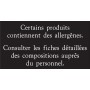 Pancarte d'information "Allergènes" - 123 128AG
