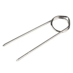 25 Piques prix inox double à anneau Ht 50 mm - Antirotation