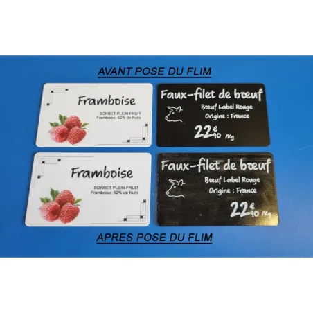 100 Films protecteurs adhésifs overlays pour cartes plastiques
