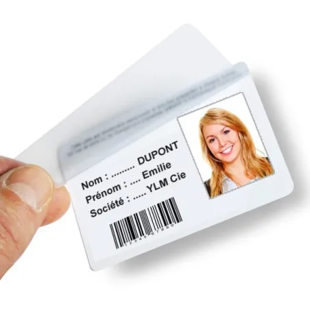 100 Films protecteurs adhésifs overlays pour cartes plastiques