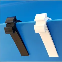 25 Supports étiquettes - CLIP pvc bocal mini - Noir ou Blanc