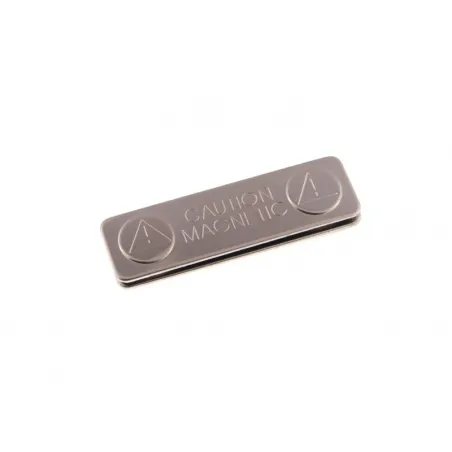 50 Barrettes acier aimantées avec adhésif de fixation pour badge