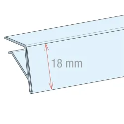 Profil monobloc porte-étiquettes pince tablette verre - qualité