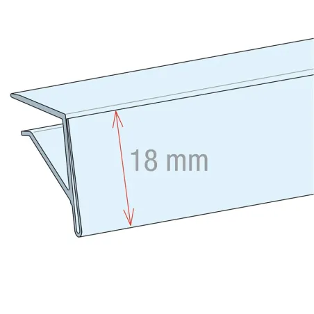 Profil monobloc porte-étiquettes pince tablette verre - qualité
