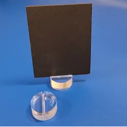 5 Socles rond en plexi - Diamètre 60mm x Ht 30 mm à 1 rainure
