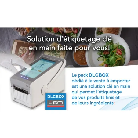 DLCBOX LSM - Imprimante d'étiquettes sur papier adhésif pour