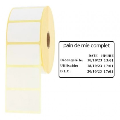 Etiquettes INGREDIENTS - papier adhésif amovible lg 40 x ht 27 mm