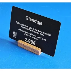 10 Socles "rectangle" - bois chêne à 1 rainure - LG 40 x lg 20