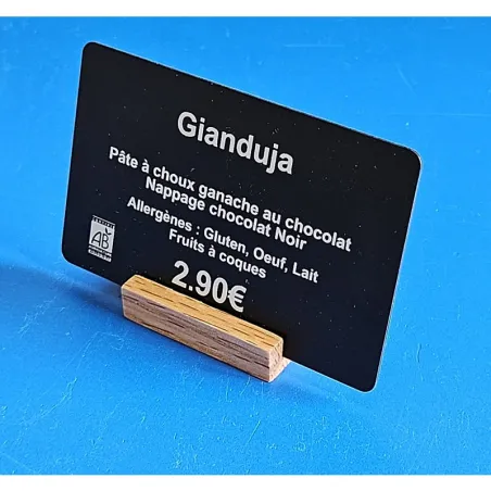 10 Socles "rectangle" - bois chêne à 1 rainure - LG 40 x lg 20