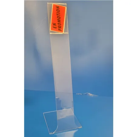Chevalet plexi ht 520 mm avec porte "INFO" format A7