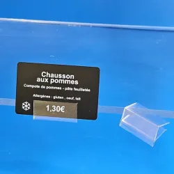25 Clips monobloc porte-étiquettes pince tablette verre -