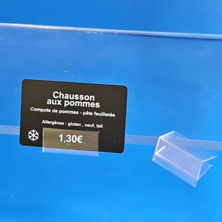 25 Clips monobloc porte-étiquettes pince tablette verre -