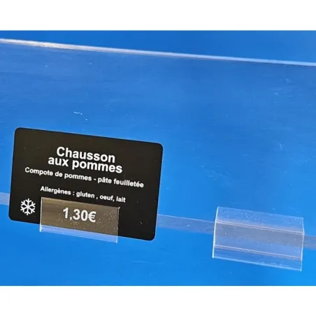 25 Clips monobloc porte-étiquettes pince tablette verre -