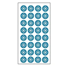 120 pastilles adhésives symbole "Flocon"