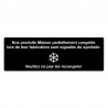 Pancarte symbole "Flocon" - 123 128FG