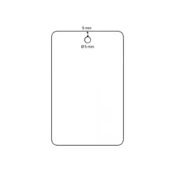 Cartes pvc Blanc avec perforation ronde verticale - 54 x 86 mm