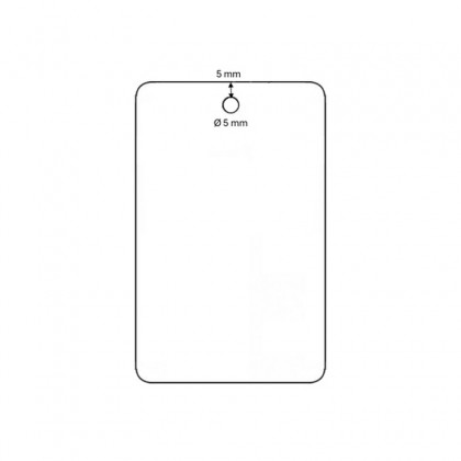 Cartes pvc Blanc avec perforation ronde verticales - 54 x 86 mm