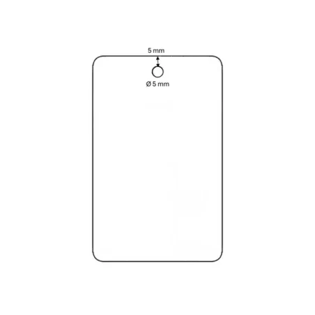 Cartes pvc Blanc avec perforation ronde verticale - 54 x 86 mm