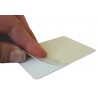 Cartes adhésives pvc Blanc brillant 54 x 86 mm - par 200 ou 500 ex