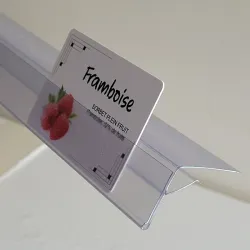 Profil monobloc porte-étiquettes pince tablette verre - qualité
