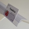 Profil monobloc porte-étiquettes pince tablette verre - qualité PVC - ht 26 x lg 1000 mm
