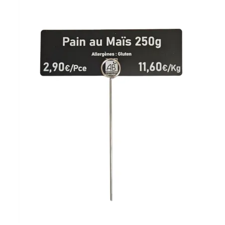 20 Piques prix métal anneau - Ht 150 mm